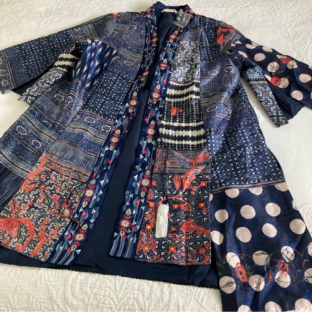 New Soft Surroundings Patchwork Style Embroidered… - image 2